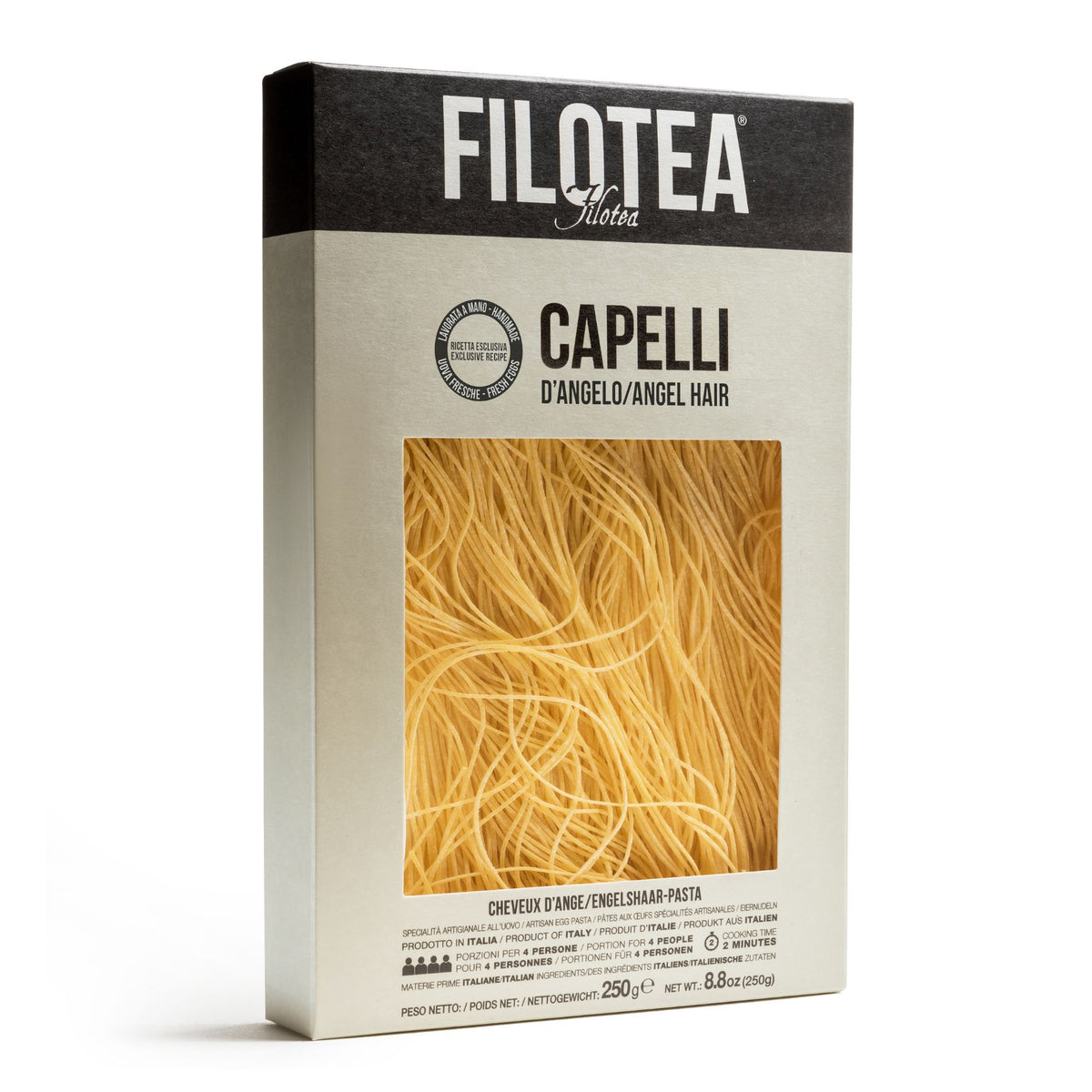 Filotea Angel Hair Artisan Egg Pasta 250g | Imported and distributed in the UK by Just Gourmet Foods