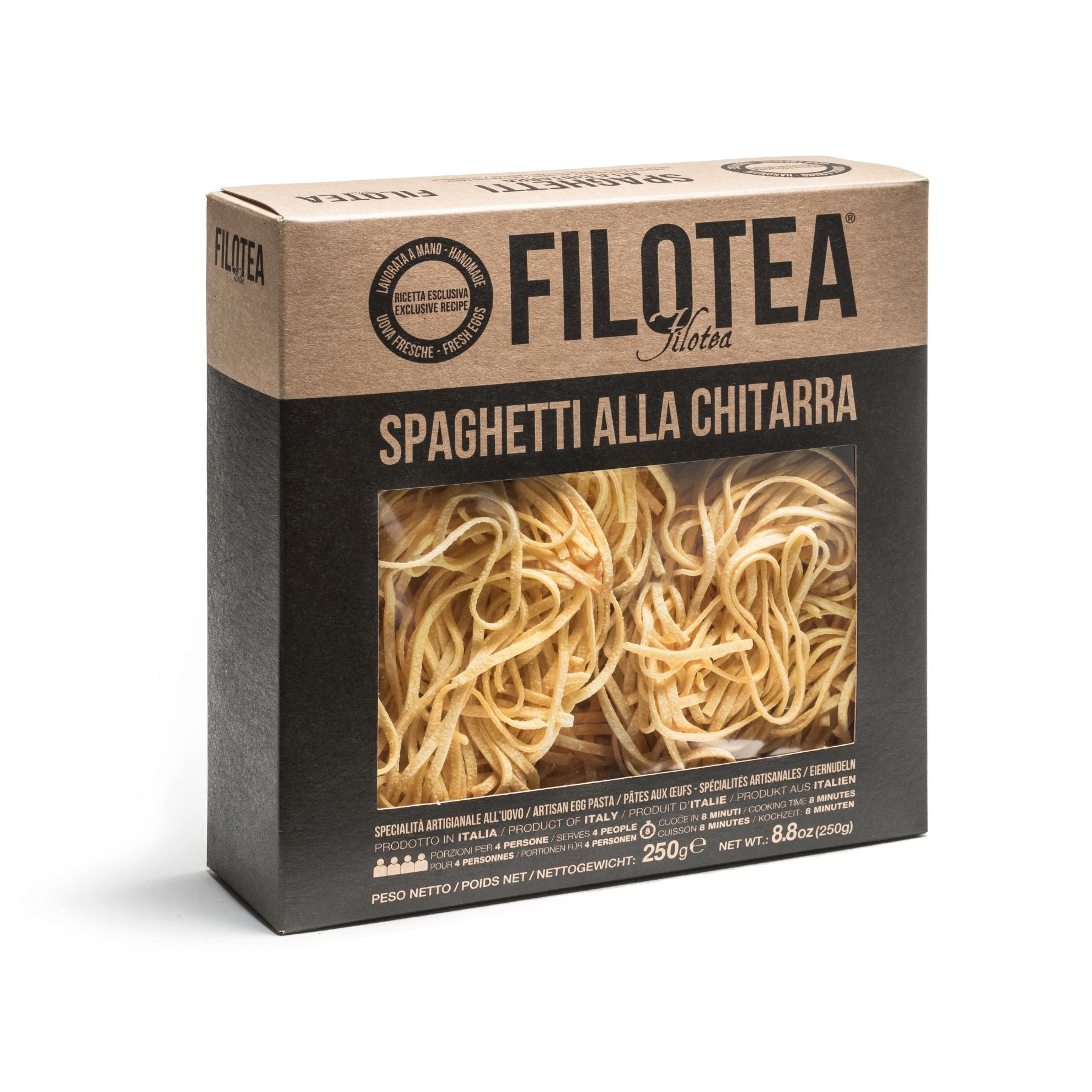 Filotea Le Matassine Spaghetti alla Chitarra Nest Artisan Egg Pasta 250g | Imported and distributed in the UK by Just Gourmet Foods