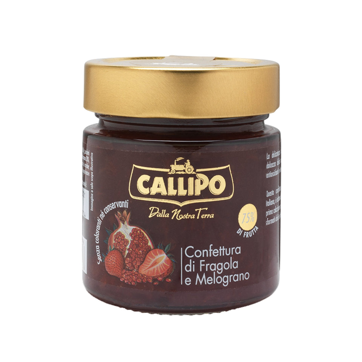 Callipo Extra Strawberry &amp; Pomegranate Jam 280g  | Imported and distributed in the UK by Just Gourmet Foods