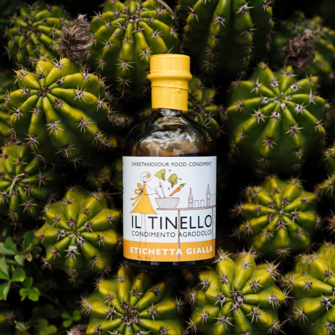 Il Tinello Balsamic Vinegar of Modena IGP Yellow Label High Acidity (without box) 250ml Imported and distributed in the UK by Just Gourmet Foods