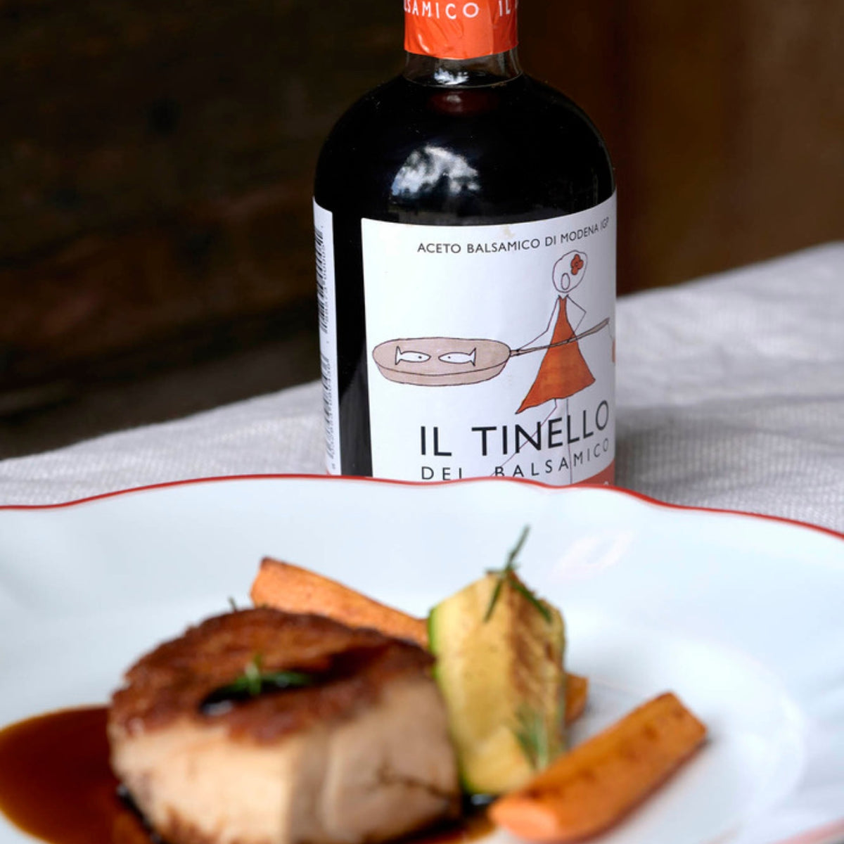 l Borgo del Balsamico Il Tinello Balsamic Vinegar of Modena IGP Orange Label Medium Acidity (without box) 250ml | Imported and distributed in the UK by Just Gourmet Foods