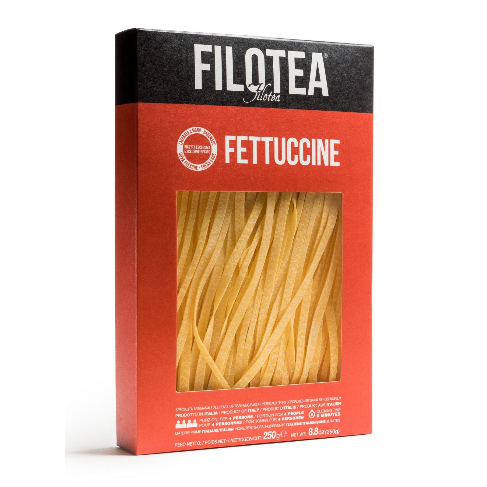 Filotea Fettuccine Artisan Egg Pasta 250g | Imported and distributed in the UK by Just Gourmet Foods