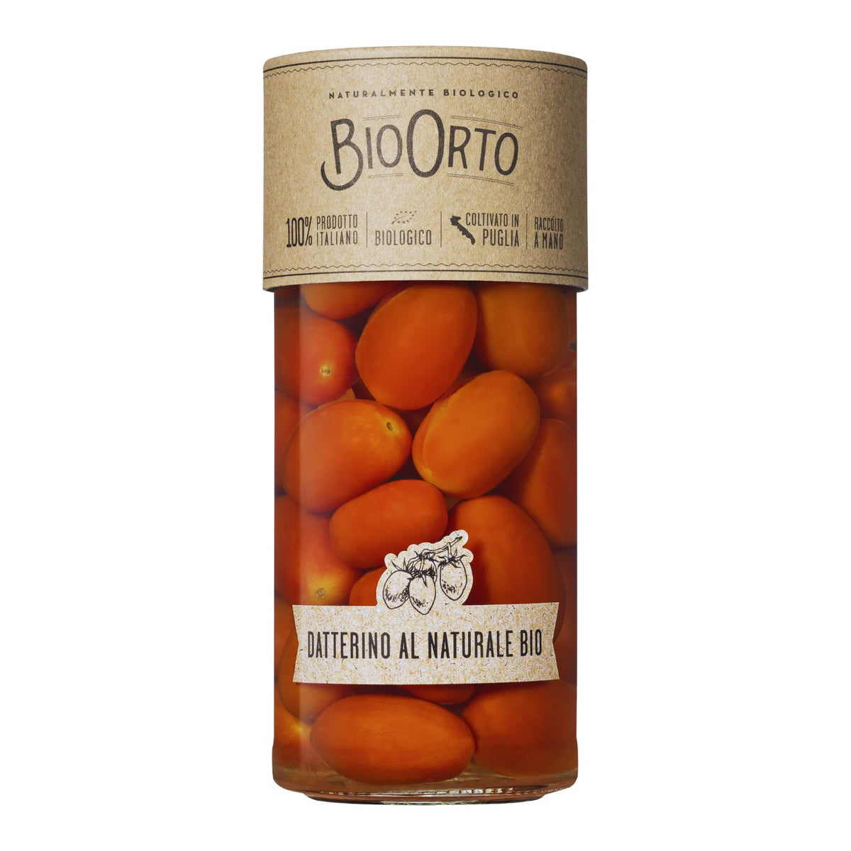 Bio Orto Organic Datterini Tomatoes 580ml  | Imported and distributed in the UK by Just Gourmet Foods