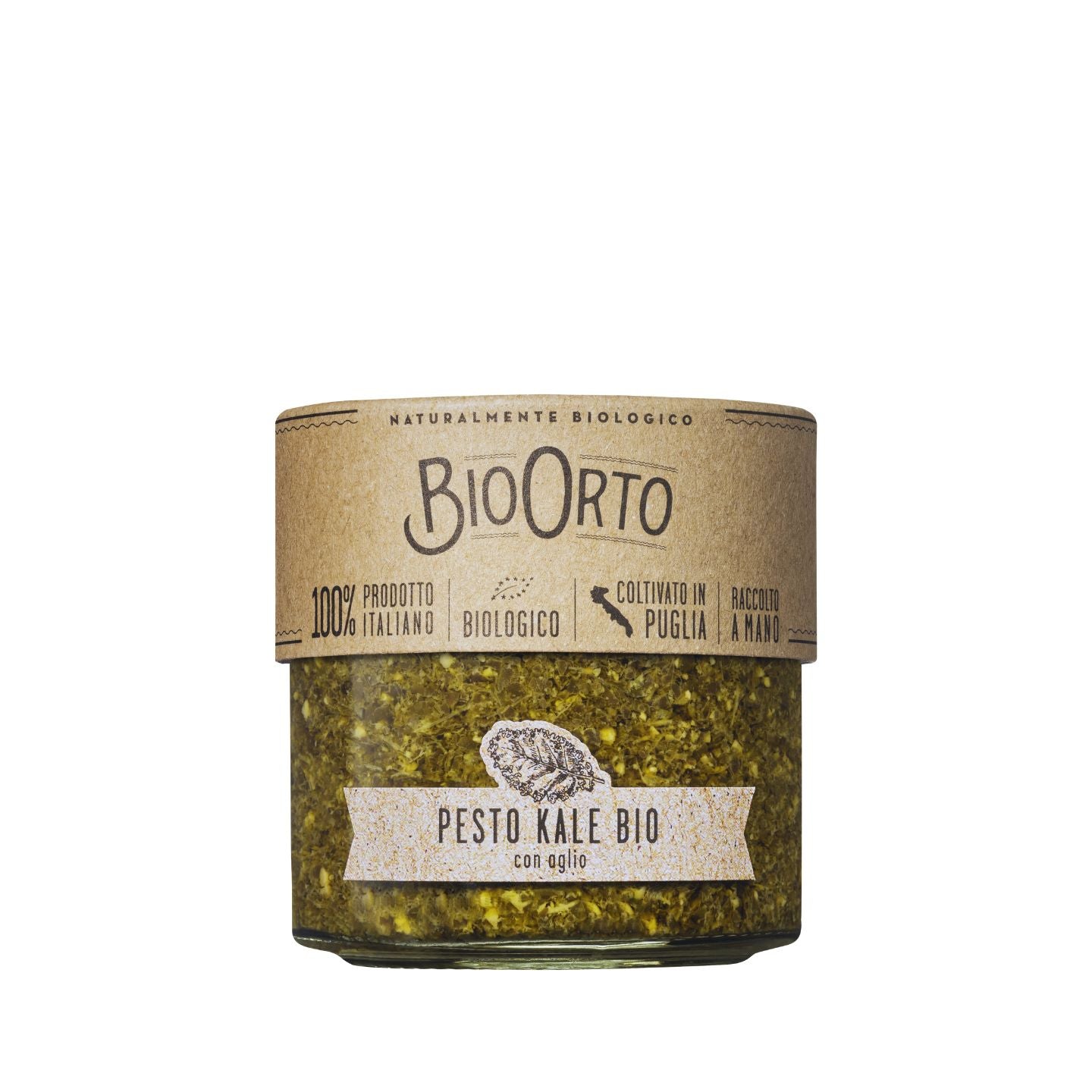 Bio Orto Organic Kale Pesto with Garlic 180g  | Imported and distributed in the UK by Just Gourmet Foods