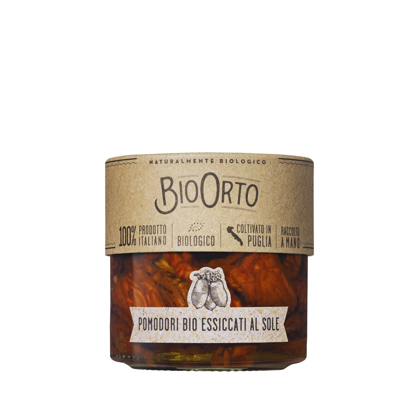 Bio Orto Organic Sundried Tomatoes in Extra Virgin Olive Oil 212ml  | Imported and distributed in the UK by Just Gourmet Foods