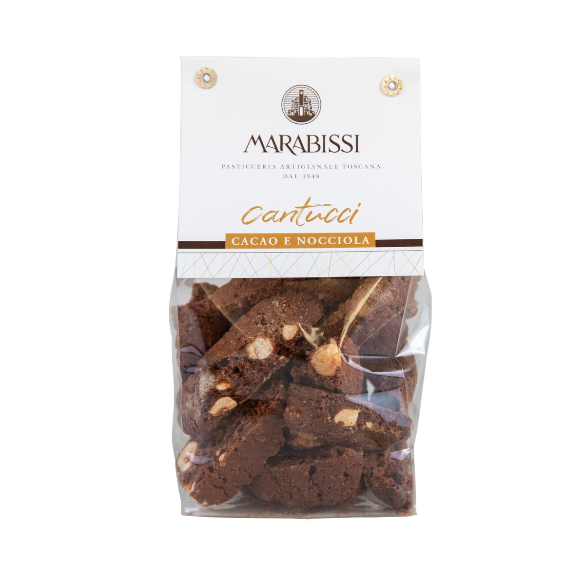 Marabissi Chocolate &amp; Hazelnut Cantucci (Bag) 200g  | Imported and distributed in the UK by Just Gourmet Foods