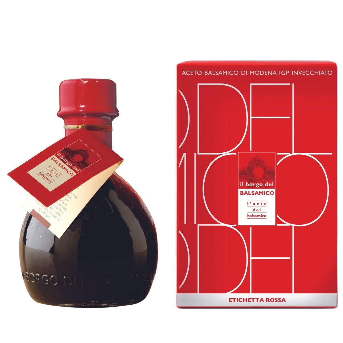Il Borgo del Balsamico Balsamic Vinegar of Modena IGP Aged Red Label Low Acidity (Ampoule bottle with box) 250ml  | Imported and distributed in the UK by Just Gourmet Foods