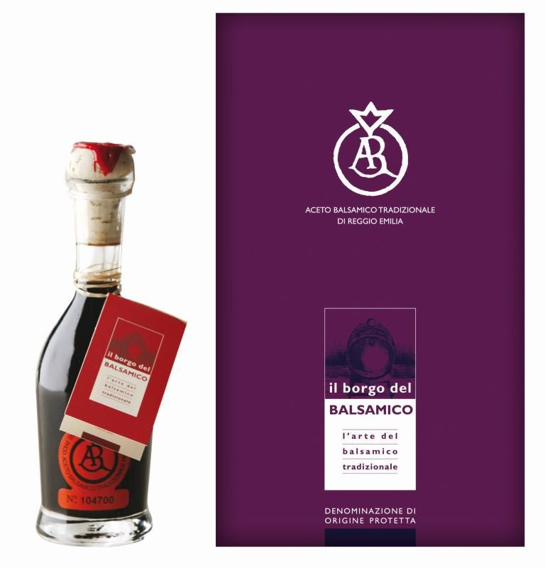 Il Borgo del Balsamico Traditional Balsamic Vinegar of Reggio Emilia DOP Orange Label (12 years) 100ml  | Imported and distributed in the UK by Just Gourmet Foods