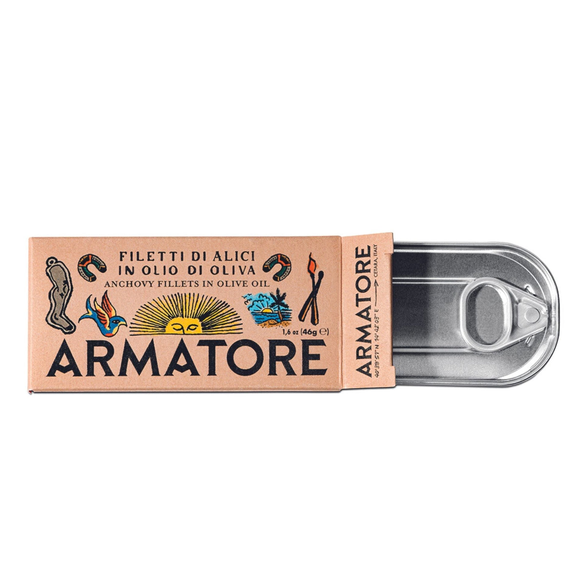 Armatore Anchovy Fillets in Olive Oil 45g  | Imported and distributed in the UK by Just Gourmet Foods