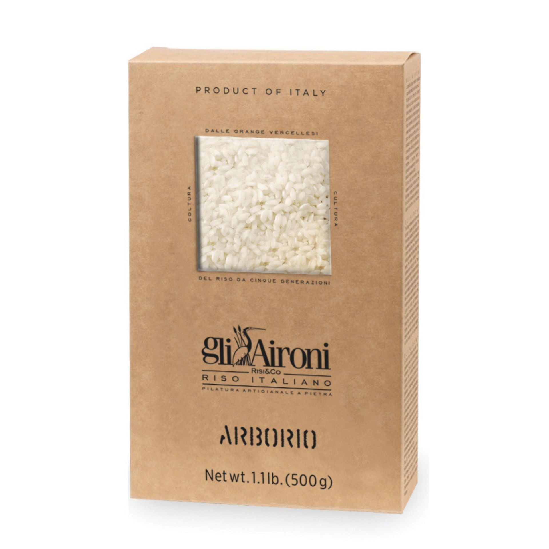 Gli Aironi Arborio Rice 500g (Box)  | Imported and distributed in the UK by Just Gourmet Foods