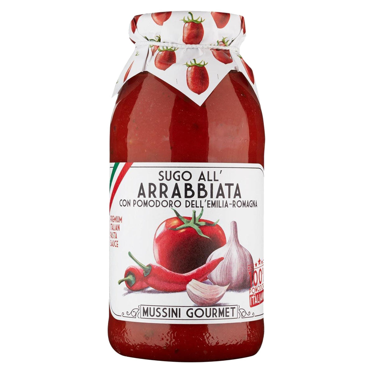 Mussini Arrabbiata Pasta Sauce 500ml  | Imported and distributed in the UK by Just Gourmet Foods