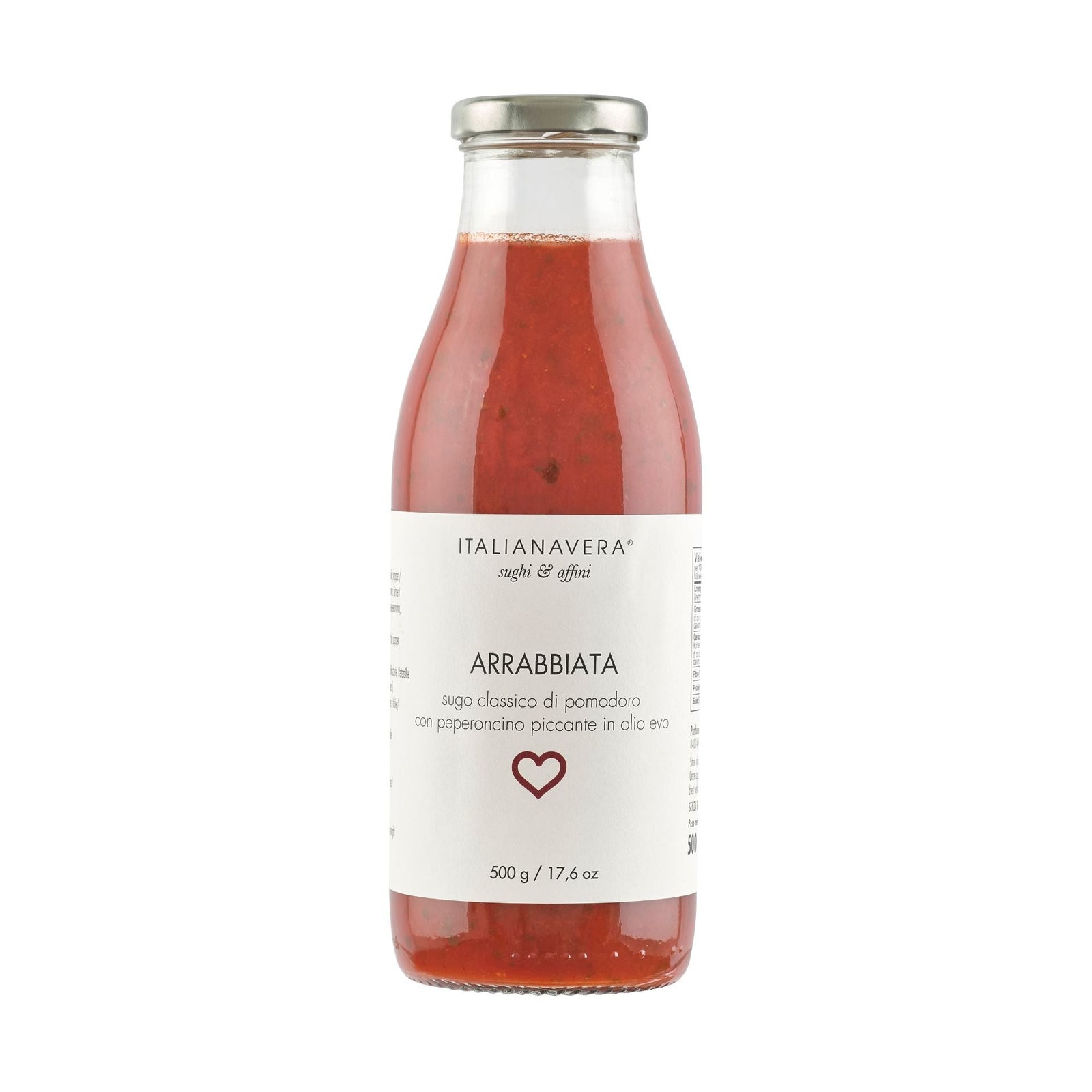 Italianavera Arrabbiata Pasta Sauce 500g  | Imported and distributed in the UK by Just Gourmet Foods