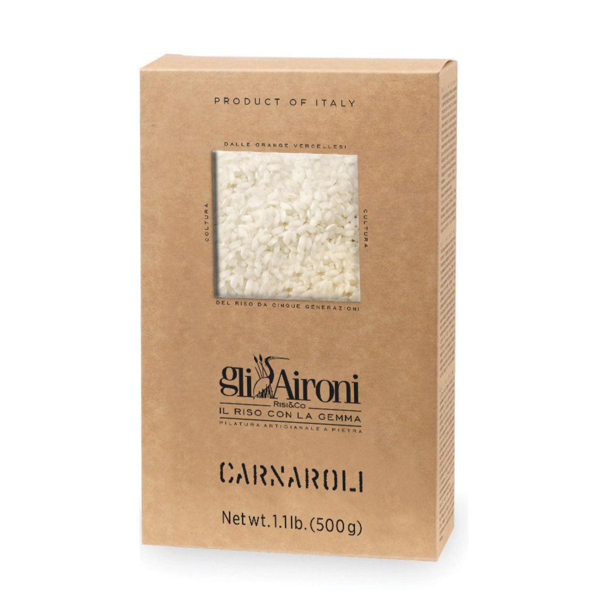 Gli Aironi Carnaroli Rice 500g (Box)  | Imported and distributed in the UK by Just Gourmet Foods
