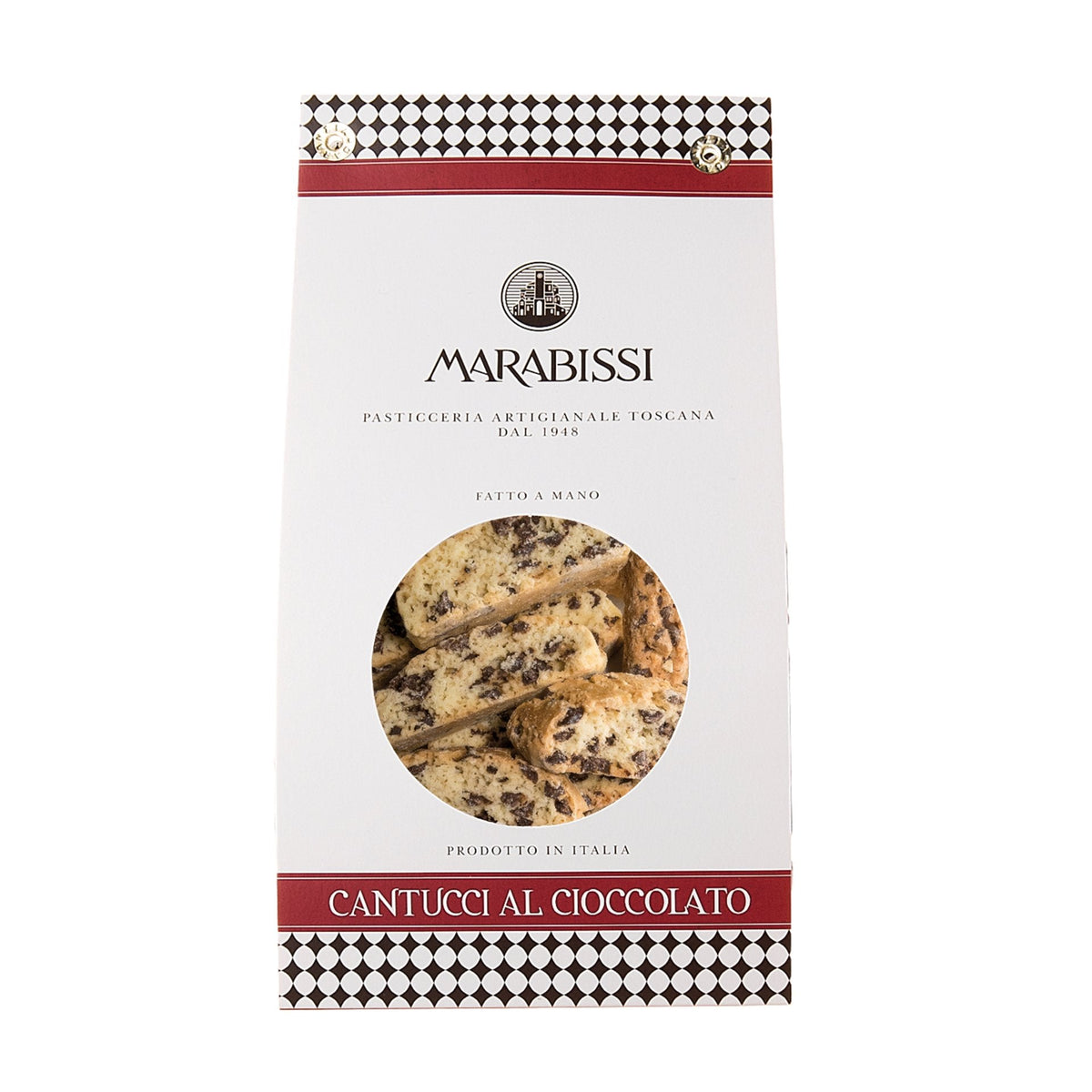 Marabissi Chocoalte Chip Cantucci (White Bag) 200g  | Imported and distributed in the UK by Just Gourmet Foods