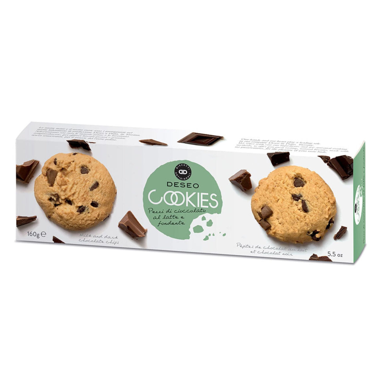 Deseo Chocolate Chip Cookies 160g (Box)  | Imported and distributed in the UK by Just Gourmet Foods