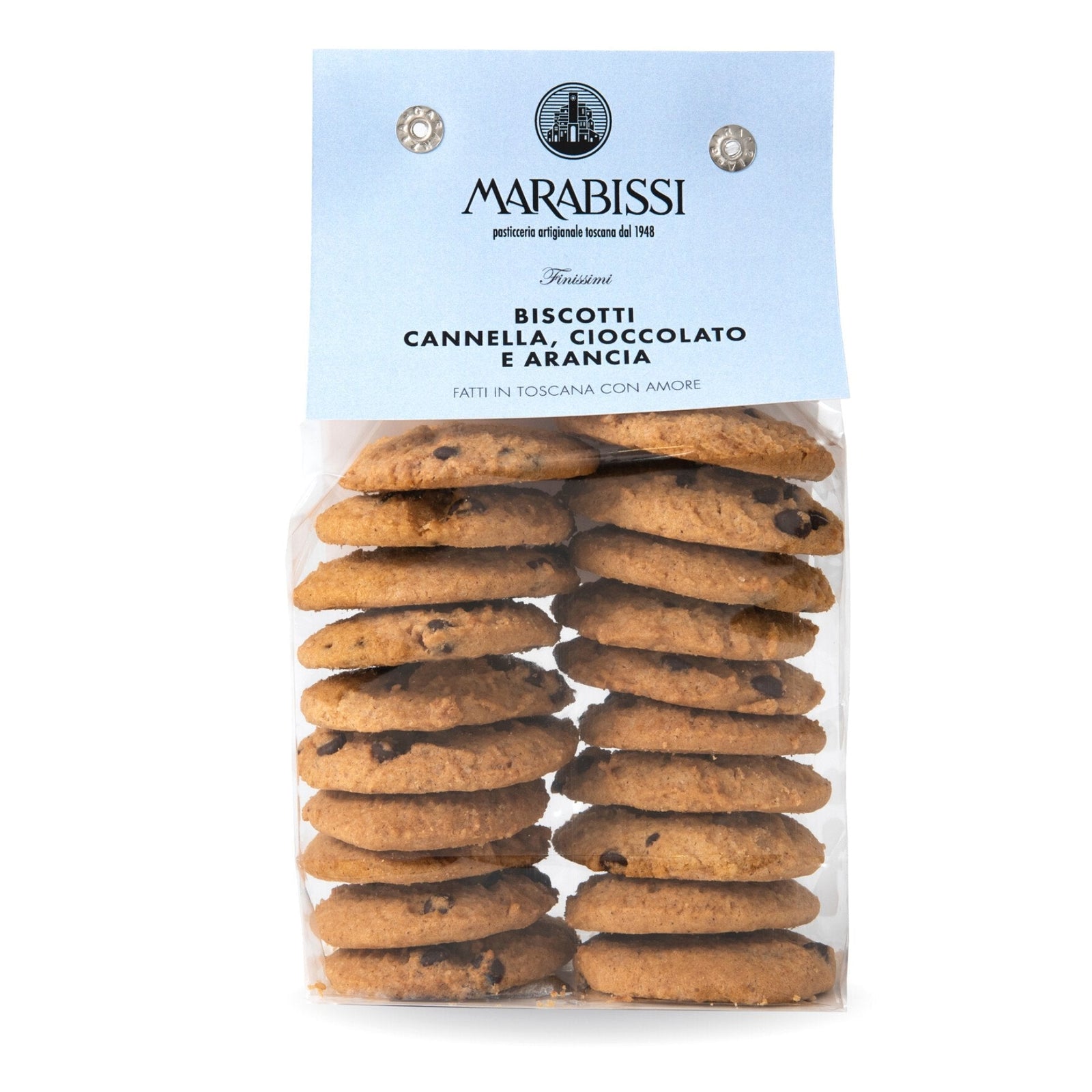 Marabissi Chocolate, Cinnamon & Orange Artisan Biscuits (Bag) 200g  | Imported and distributed in the UK by Just Gourmet Foods