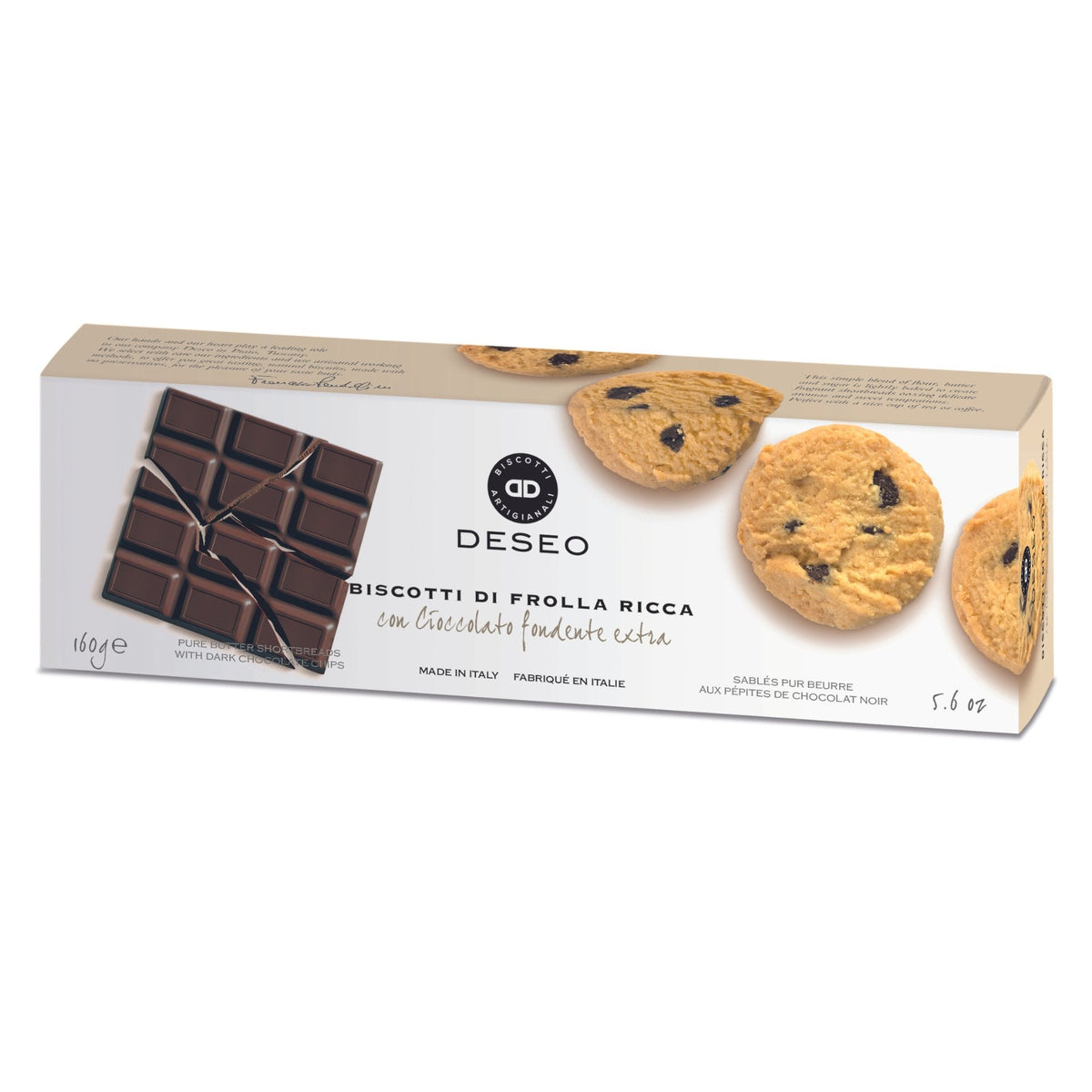 Deseo Dark Chocolate Shortbread 160g (Box)  | Imported and distributed in the UK by Just Gourmet Foods