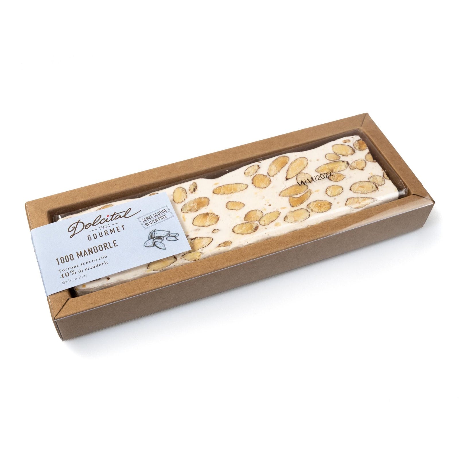 Dolcital Gourmet Soft Nougat with Almonds 180g  | Imported and distributed in the UK by Just Gourmet Foods
