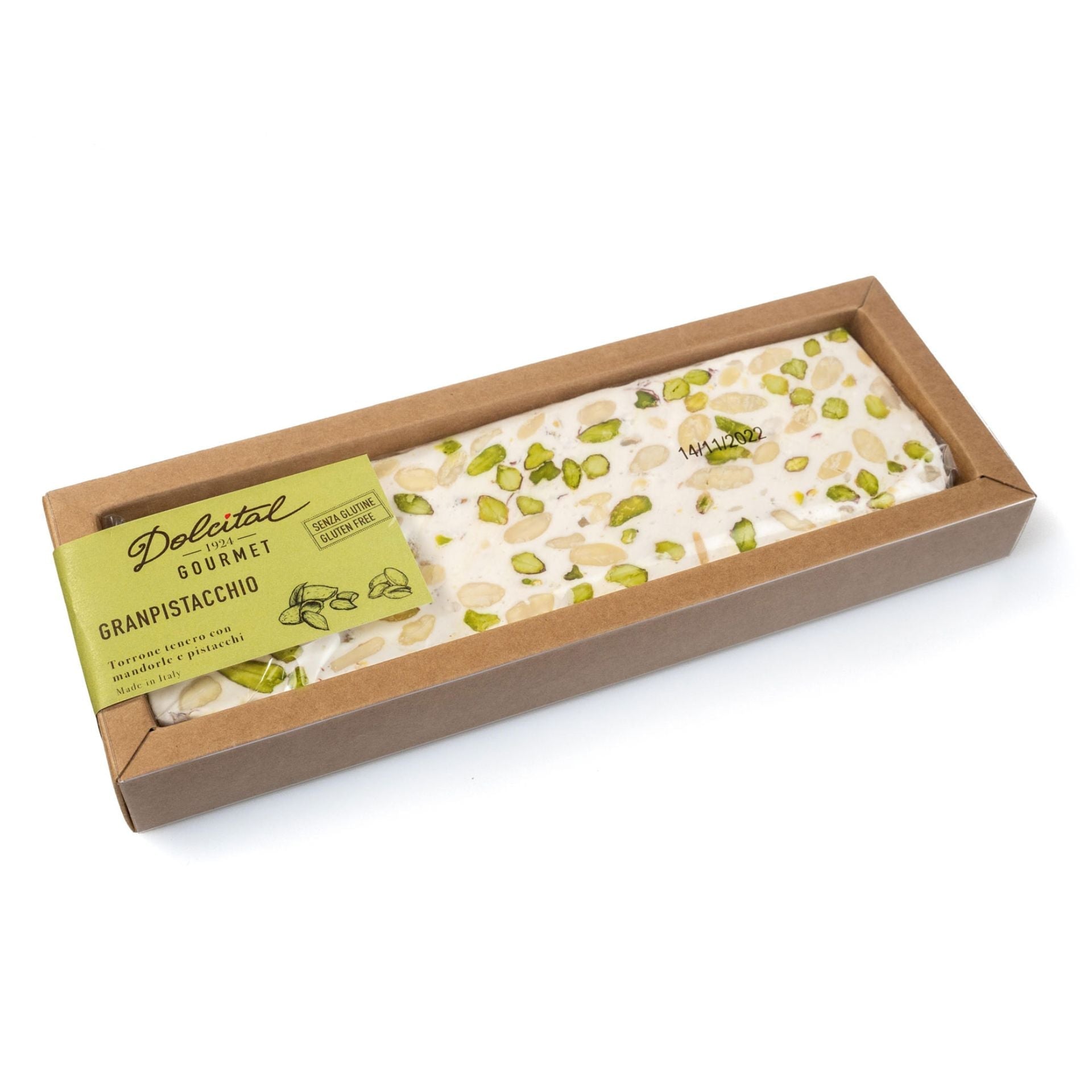 Dolcital Gourmet Soft Nougat with Pistachio 180g  | Imported and distributed in the UK by Just Gourmet Foods