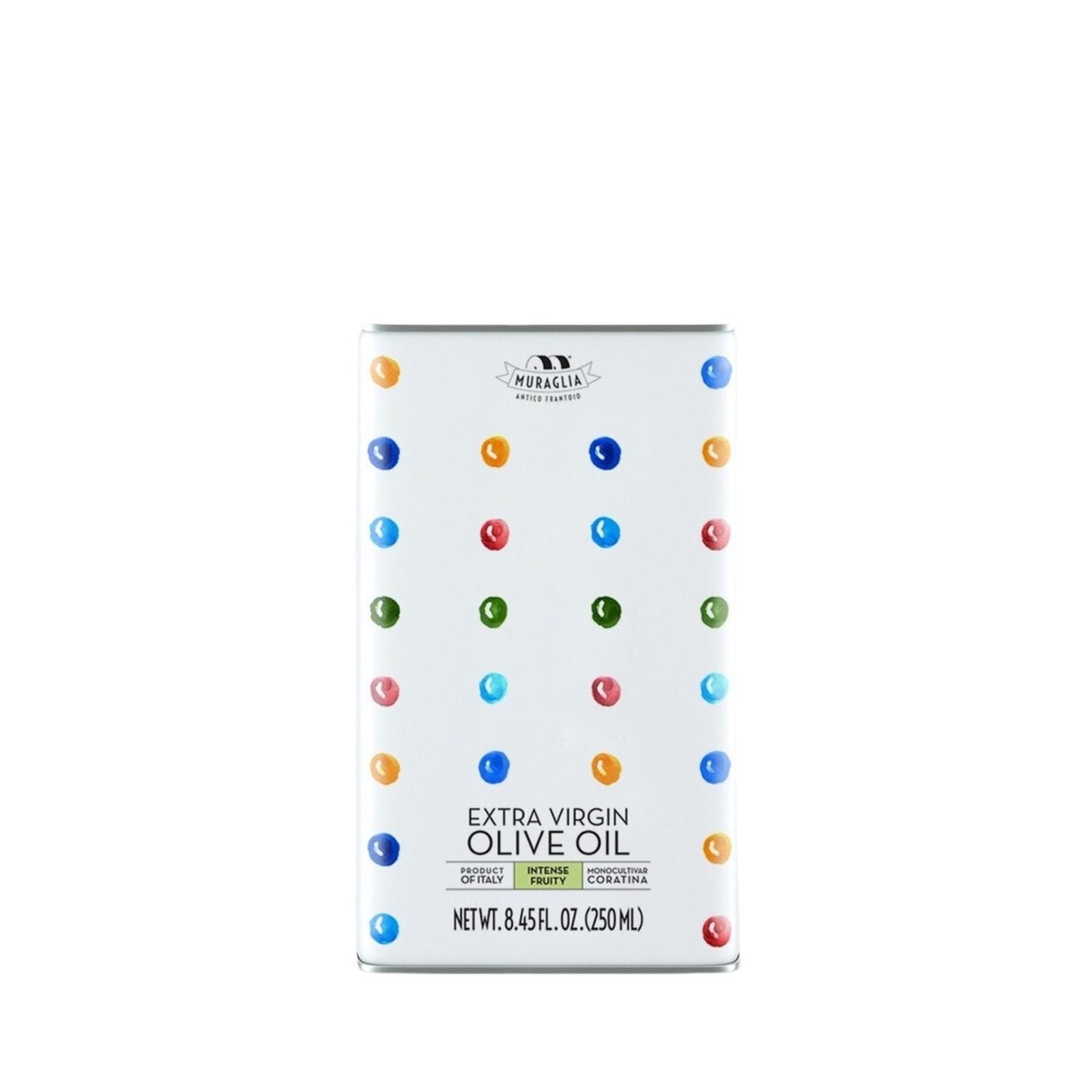 Frantoio Muraglia Refill 100% Coratina Intense Fruity Extra Virgin Olive Oil 250ml Pois Tin  | Imported and distributed in the UK by Just Gourmet Foods