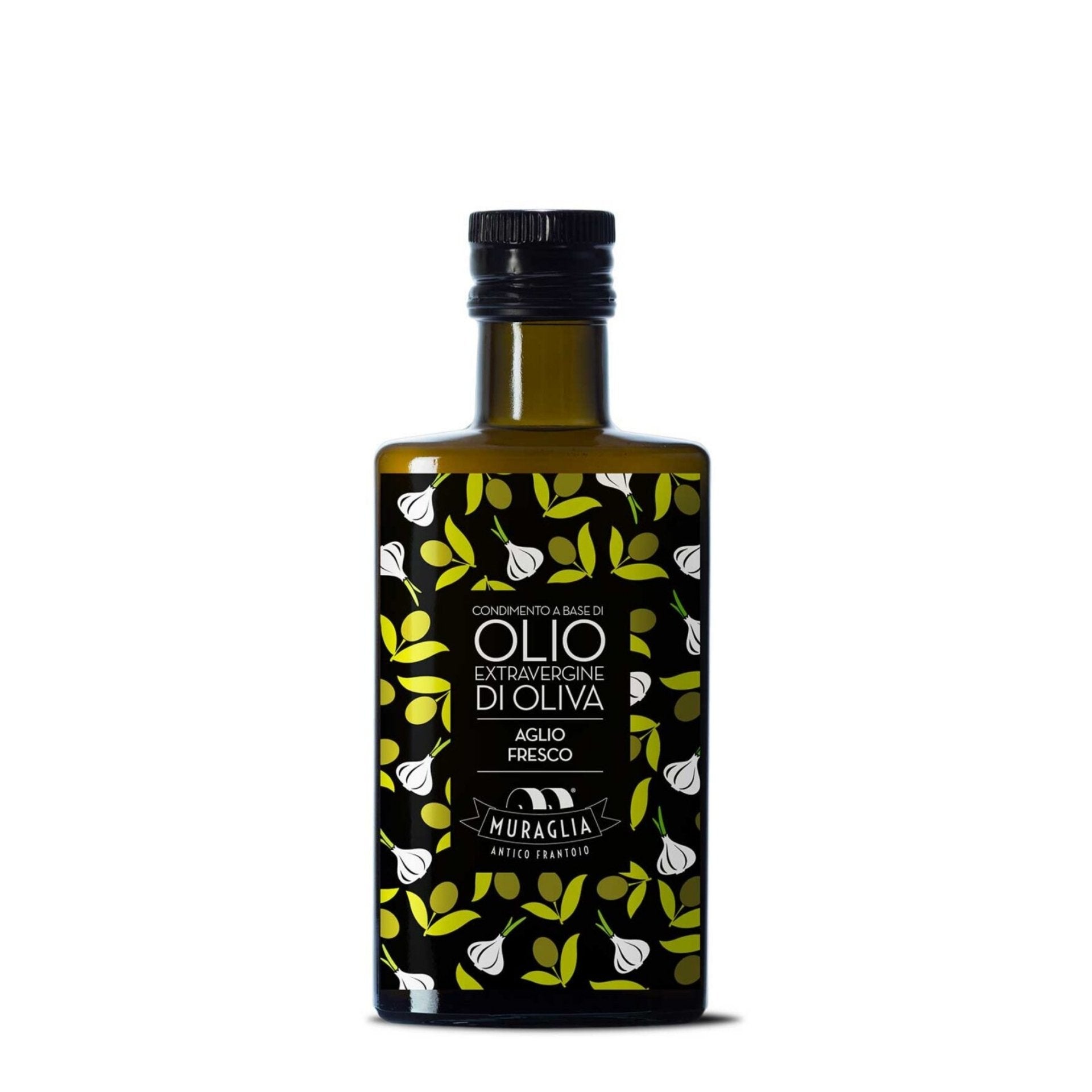 Frantoio Muraglia Garlic Extra Virgin Olive Oil 200ml  | Imported and distributed in the UK by Just Gourmet Foods