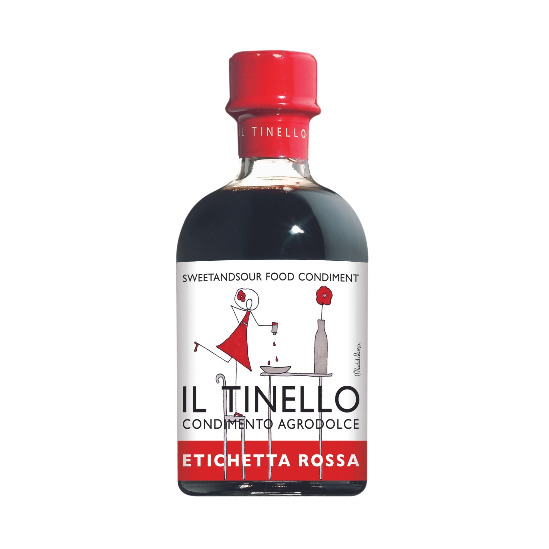 Il Borgo del Balsamico Il Tinello Balsamic Vinegar of Modena IGP Red Label Low Acidity (without box) 250ml  | Imported and distributed in the UK by Just Gourmet Foods