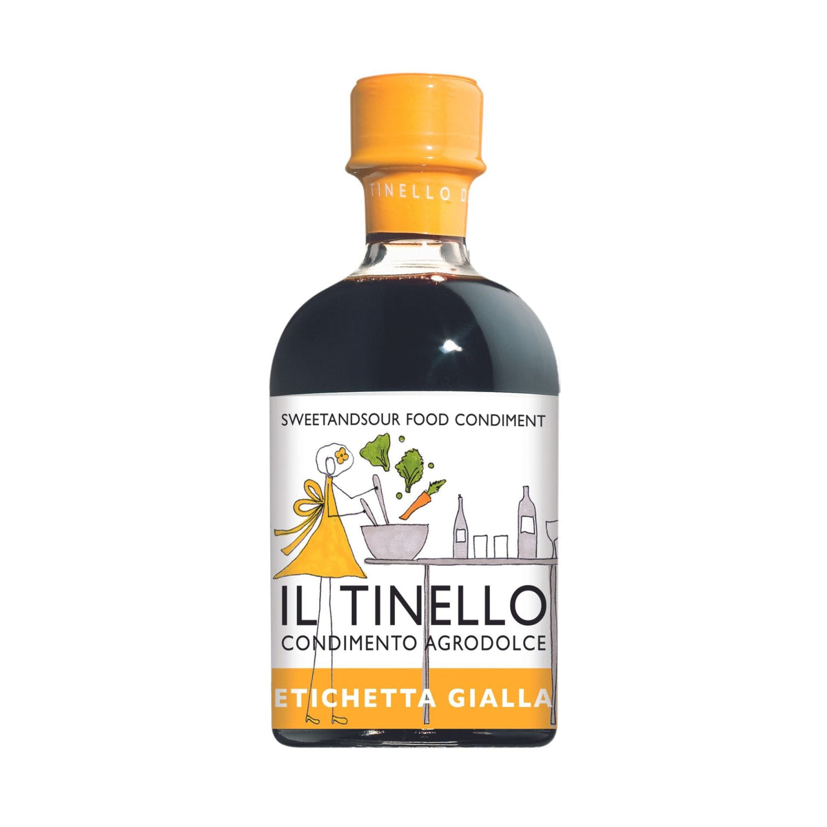 Il Borgo del Balsamico Il Tinello Balsamic Vinegar of Modena IGP Yellow Label High Acidity (without box) 250ml  | Imported and distributed in the UK by Just Gourmet Foods