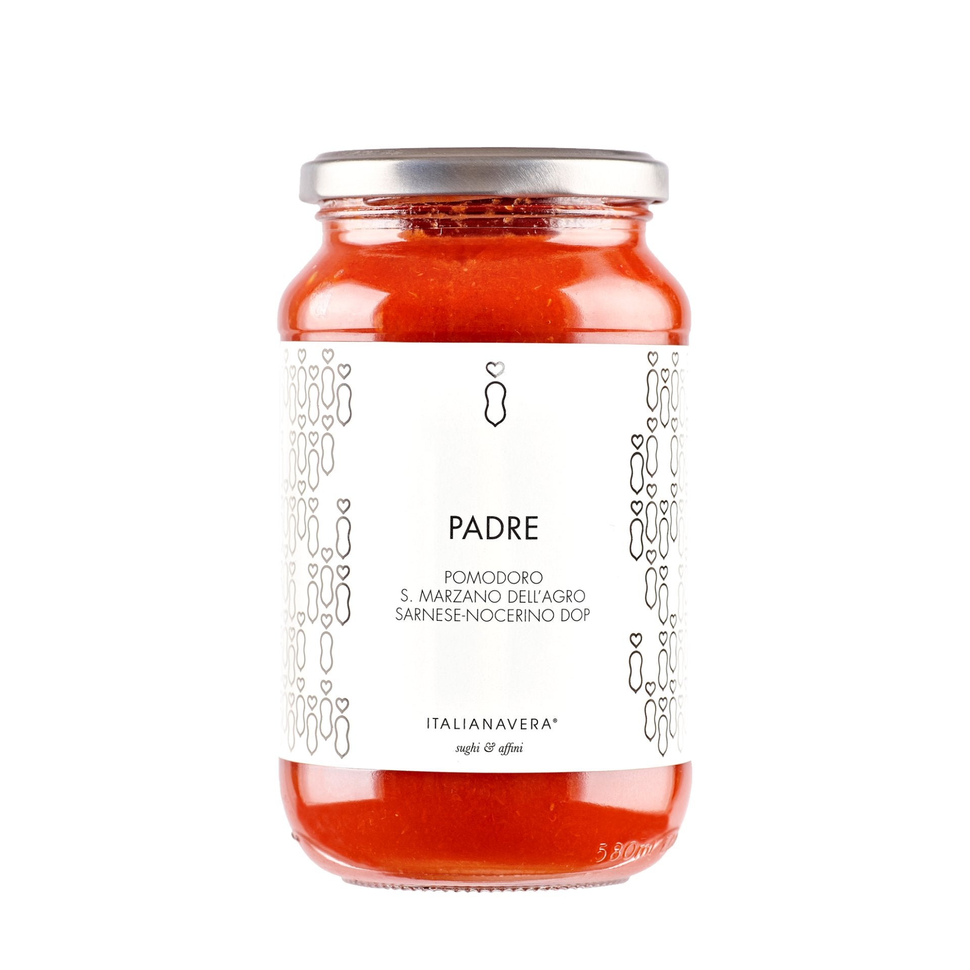 Italianavera Padre San Marzano DOP Tomato 520g (glass jar)  | Imported and distributed in the UK by Just Gourmet Foods