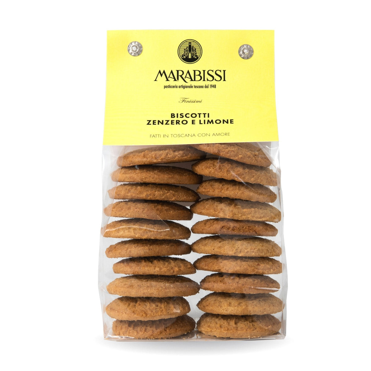Marabissi Lemon &amp; Ginger Artisan Biscuits (Bag) 200g  | Imported and distributed in the UK by Just Gourmet Foods