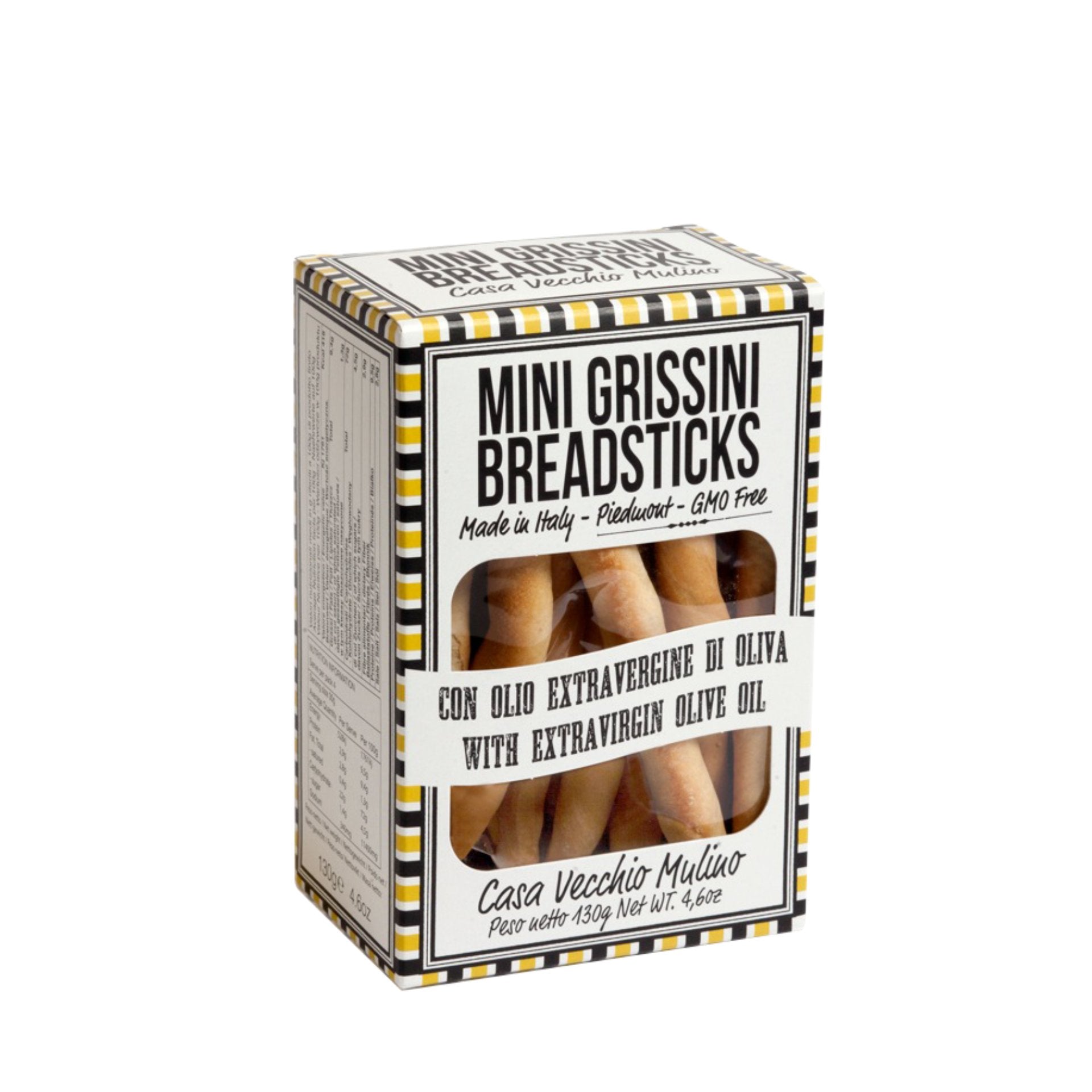 Casa Vecchio Mulino Mini Grissini with Olive Oil 130g  | Imported and distributed in the UK by Just Gourmet Foods
