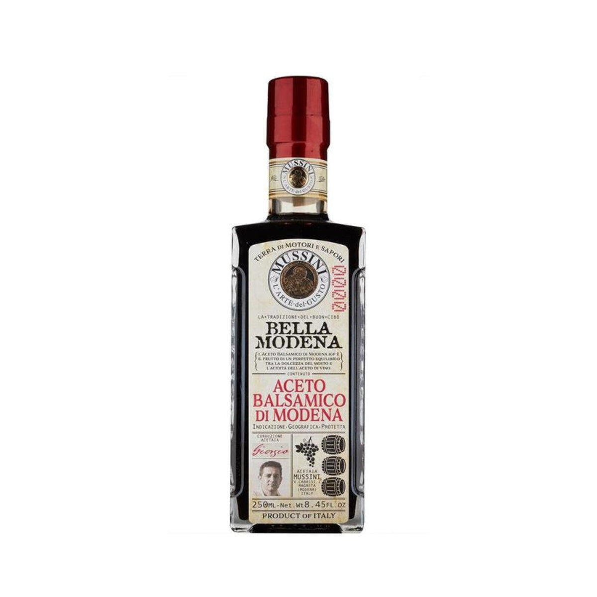 Mussini IGP Balsamic Vinegar of Modena Nuova Bella Modena 3 Coins 250ml  | Imported and distributed in the UK by Just Gourmet Foods