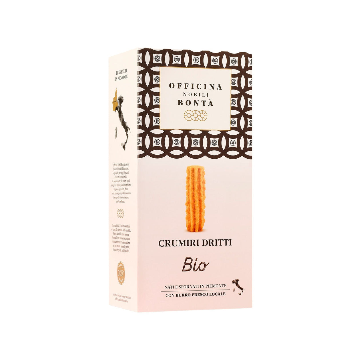 Officina Nobili Bonta Organic Crumiri Biscuits 140g (Box)  | Imported and distributed in the UK by Just Gourmet Foods