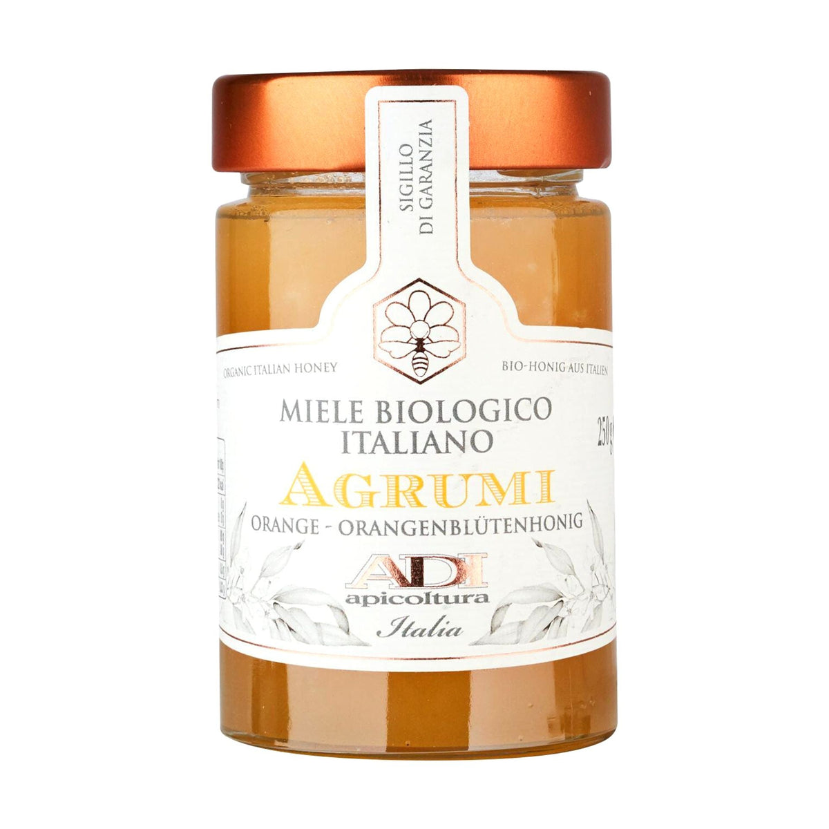 Adi Apicoltori Organic Orange Honey 250g  | Imported and distributed in the UK by Just Gourmet Foods