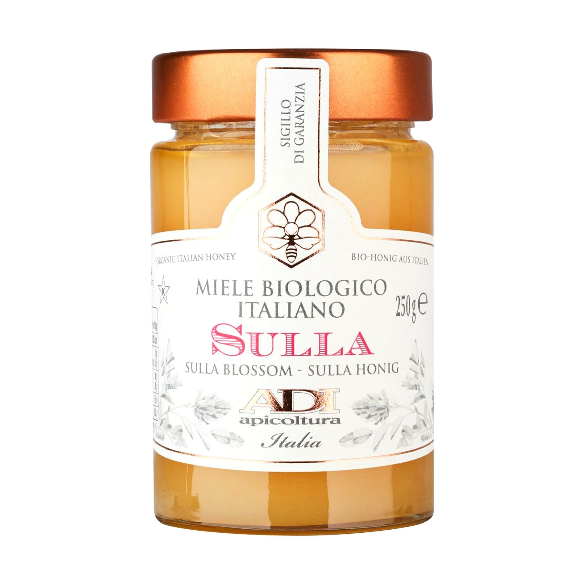 Adi Apicoltori Organic Sulla Honey 250g  | Imported and distributed in the UK by Just Gourmet Foods