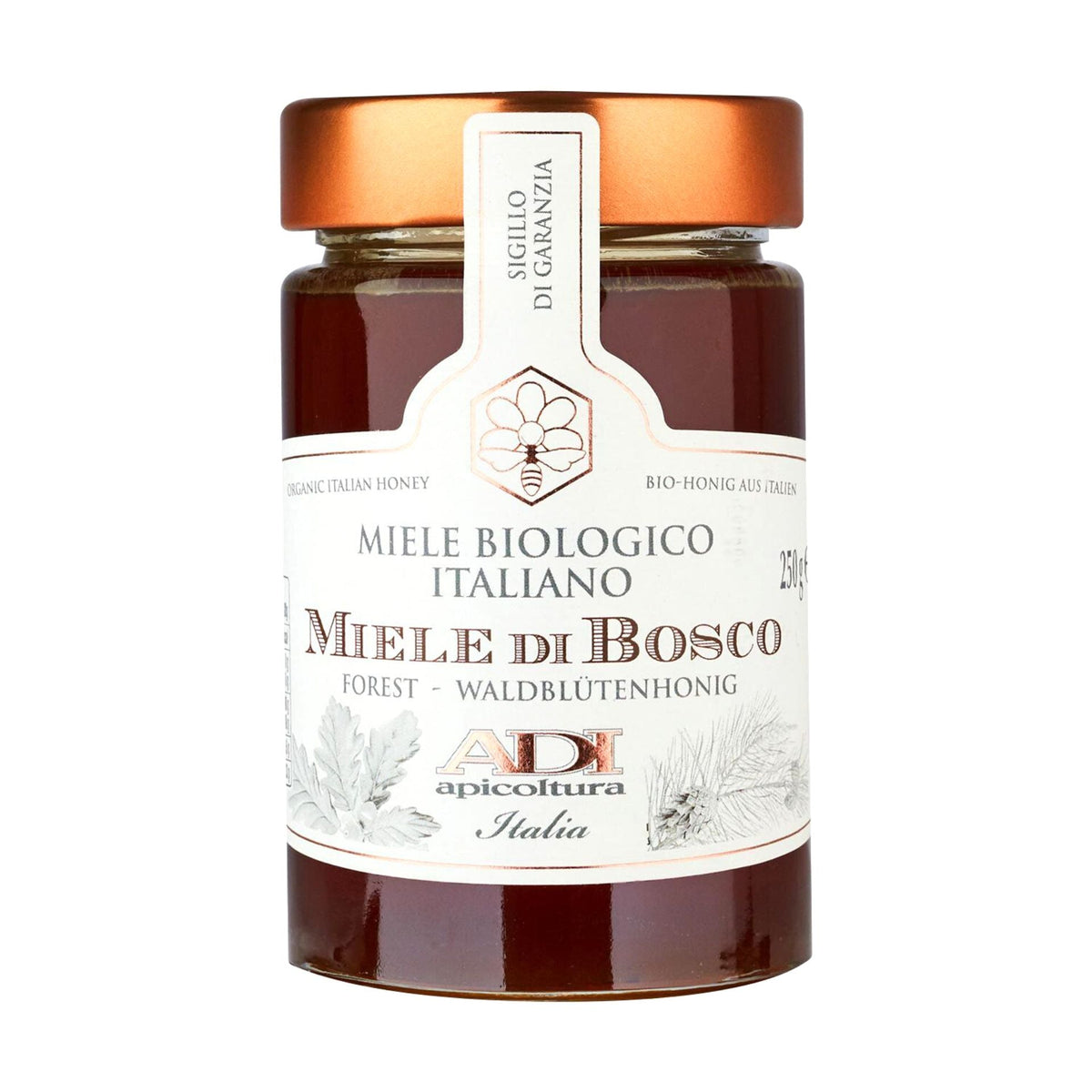 Adi Apicoltori Organic Wildforest Honeydew Honey 250g  | Imported and distributed in the UK by Just Gourmet Foods