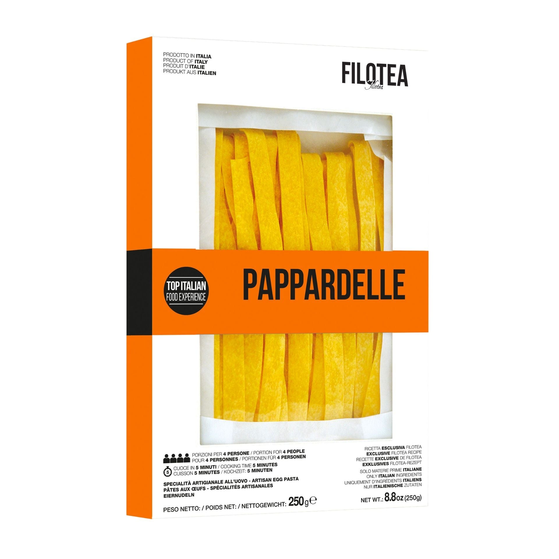 Filotea Pappardelle Artisan Egg Pasta 250g  | Imported and distributed in the UK by Just Gourmet Foods
