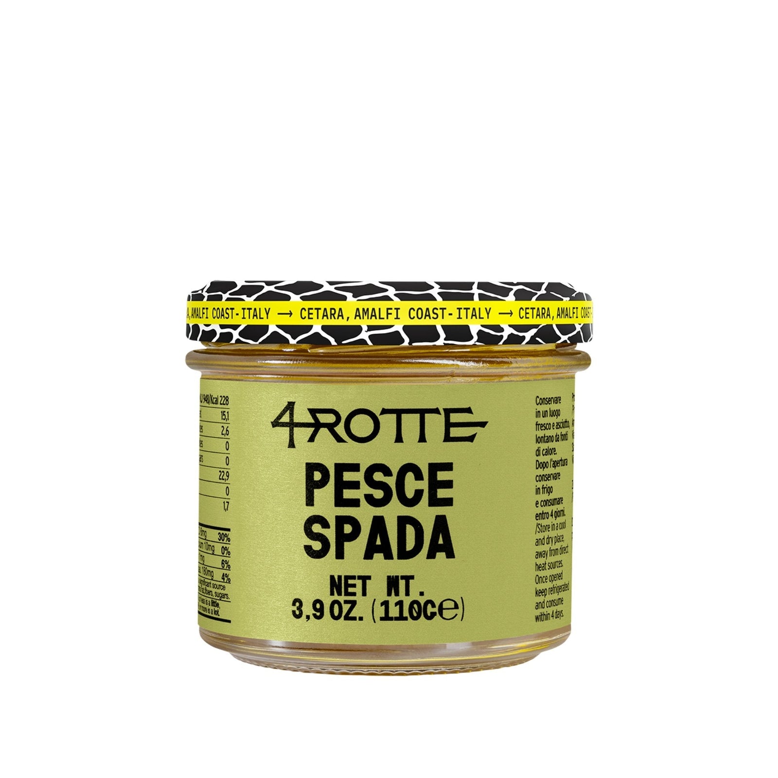 Armatore 4 Rotte Swordfish in Olive Oil 110g  | Imported and distributed in the UK by Just Gourmet Foods