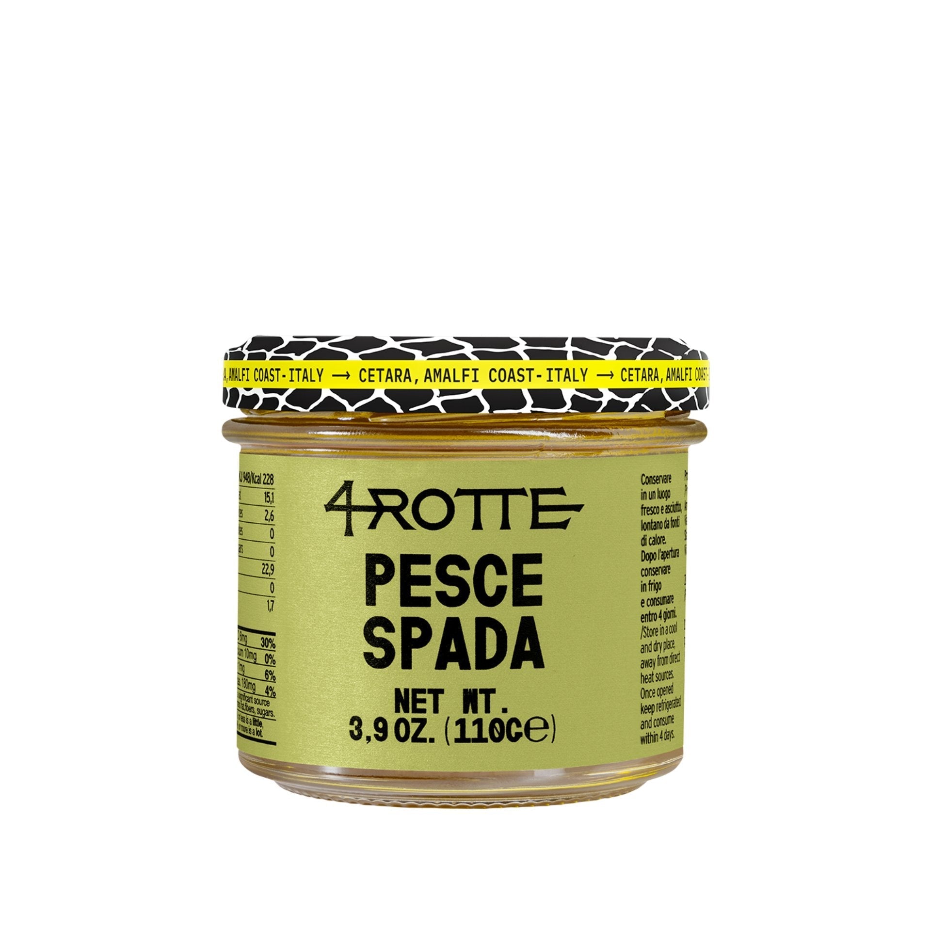 Armatore 4 Rotte Swordfish in Olive Oil 110g  | Imported and distributed in the UK by Just Gourmet Foods