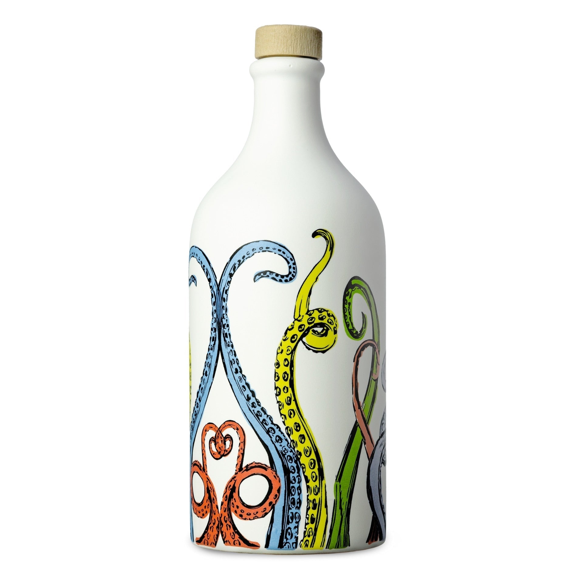 Frantoio Muraglia POP ART Tentacles Intense Fruity Extra Virgin Olive Oil in Ceramic Bottle 500ml  | Imported and distributed in the UK by Just Gourmet Foods