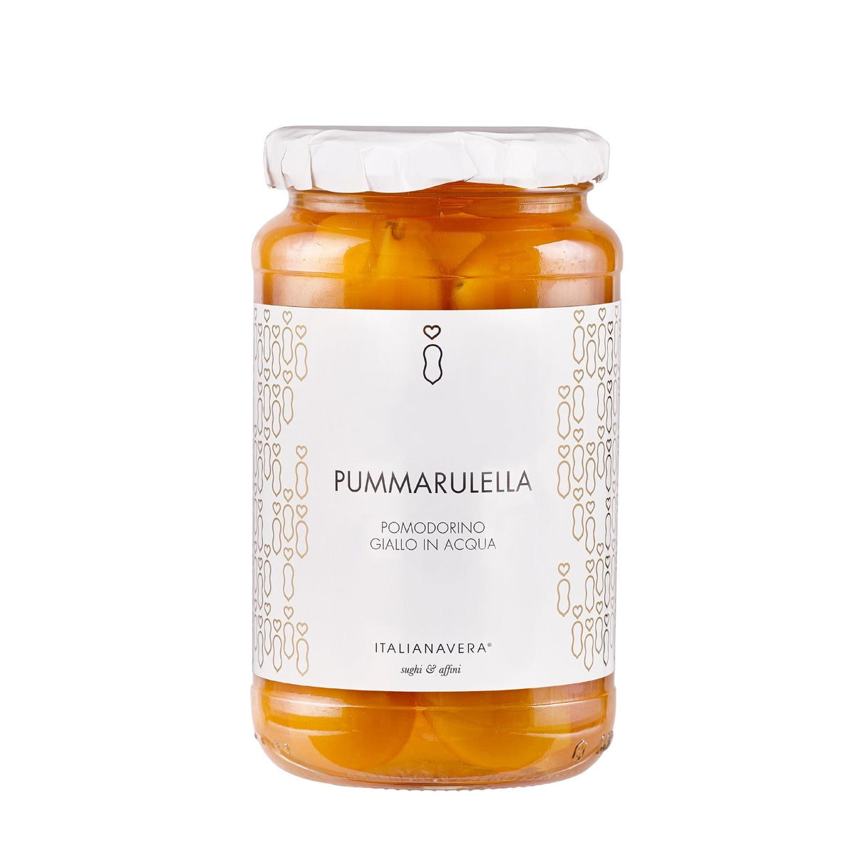 Italianavera Pummarulella Yellow Cherry Tomato 520g (glass jar)  | Imported and distributed in the UK by Just Gourmet Foods