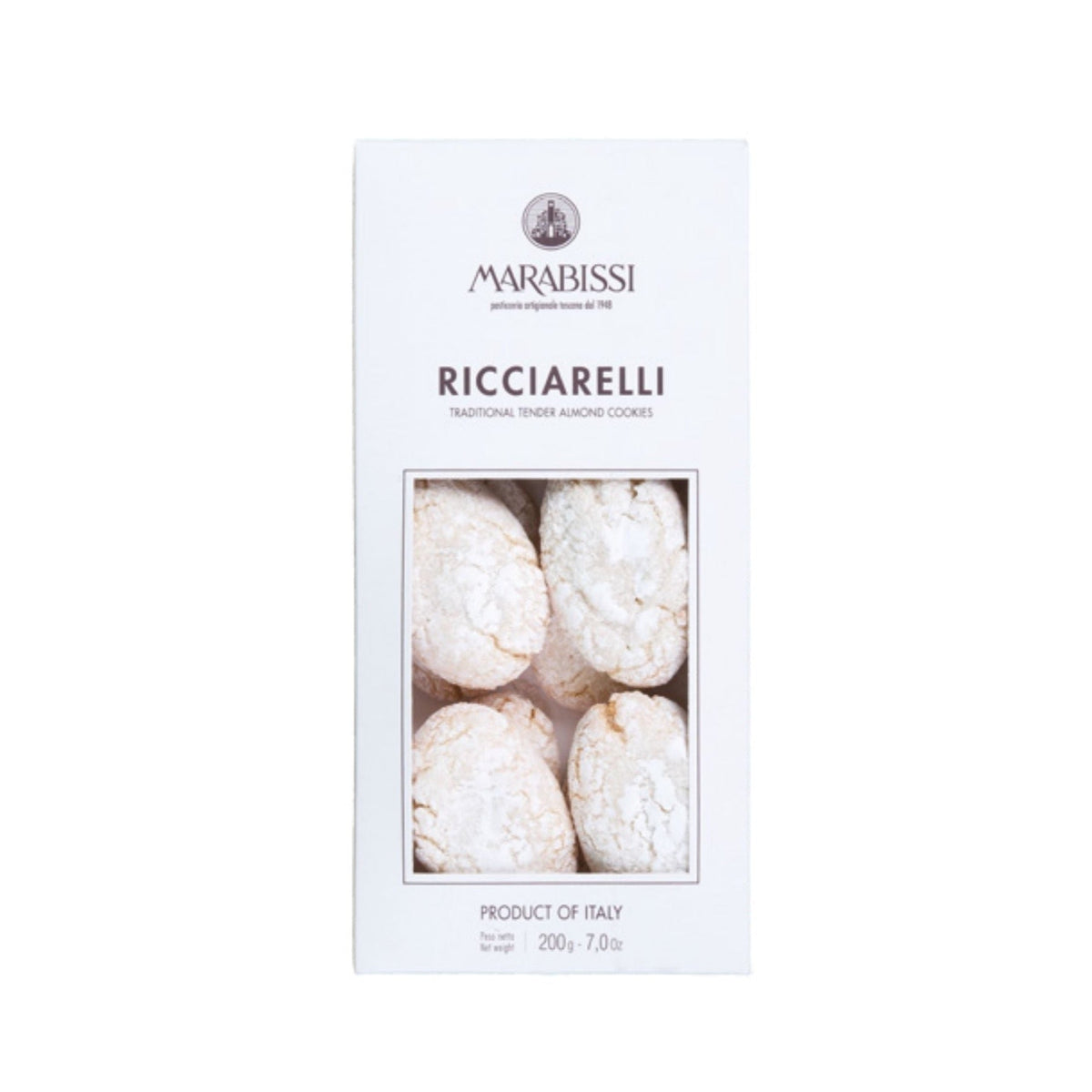 Marabissi Ricciarelli (Box) 200g  | Imported and distributed in the UK by Just Gourmet Foods