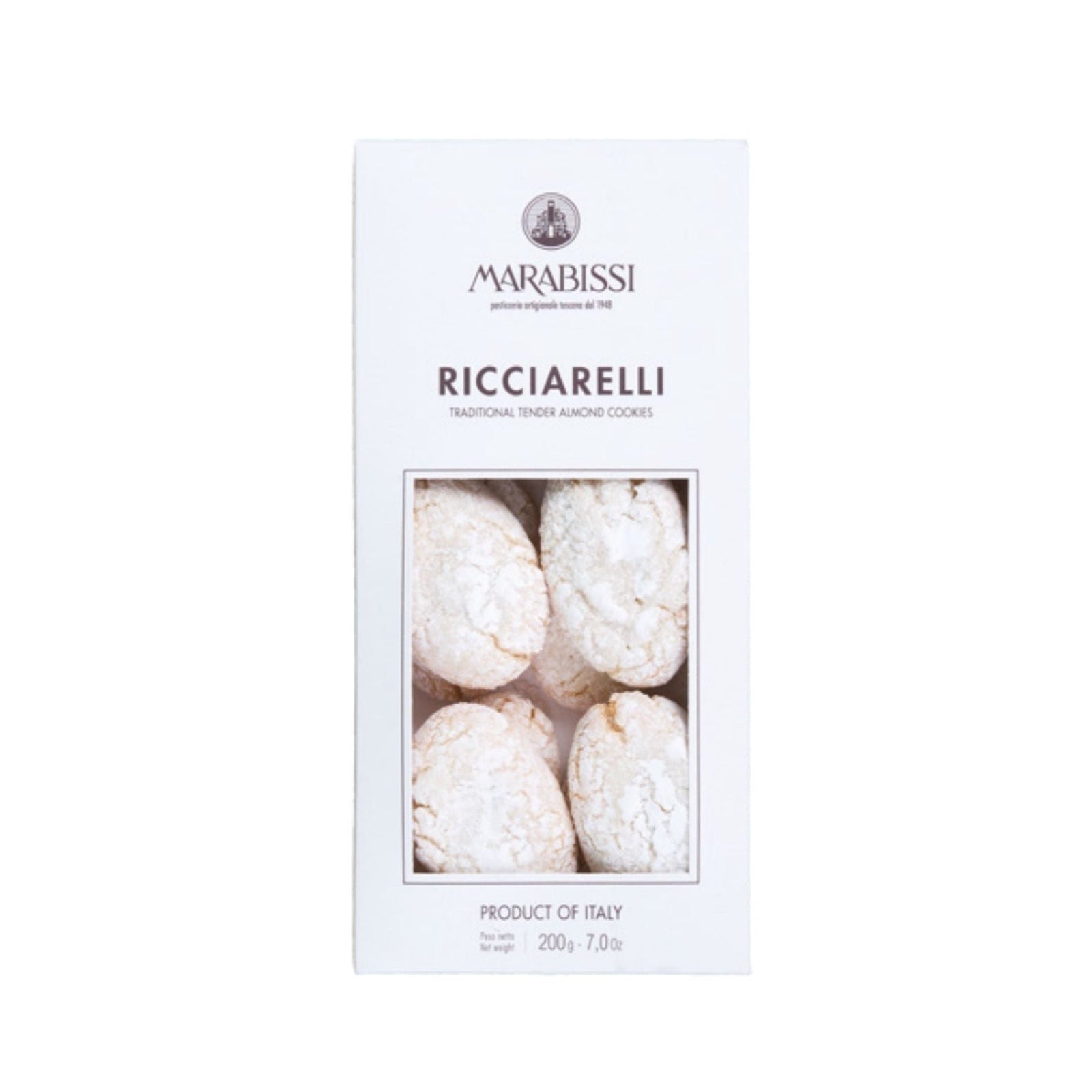 Marabissi Ricciarelli (Box) 200g  | Imported and distributed in the UK by Just Gourmet Foods
