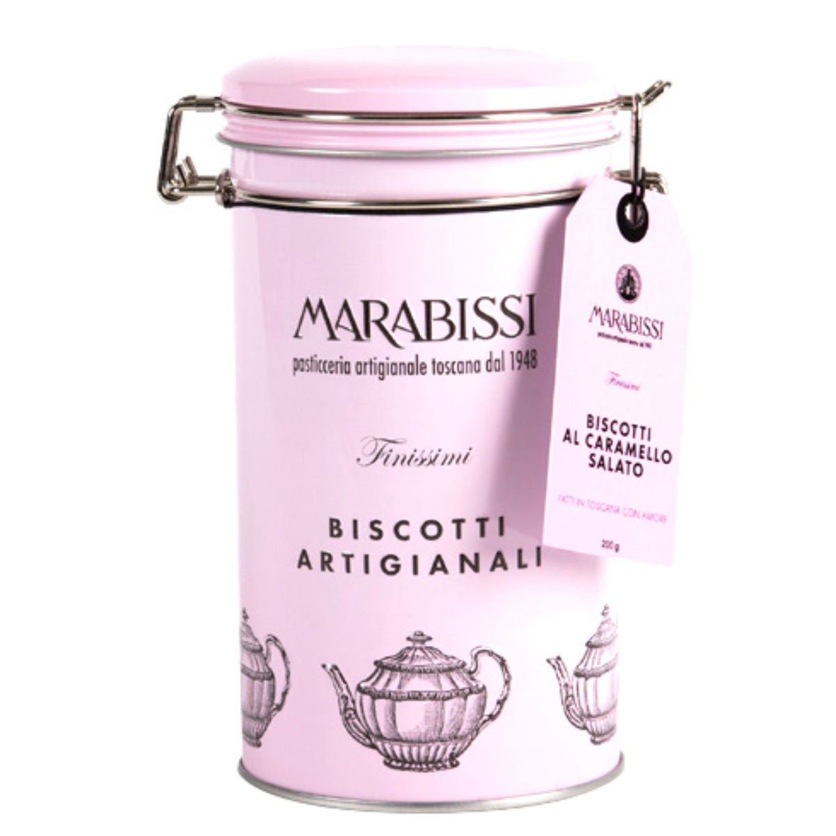 Marabissi Salted Caramel Artisan Biscuits (Tin) 200g  | Imported and distributed in the UK by Just Gourmet Foods