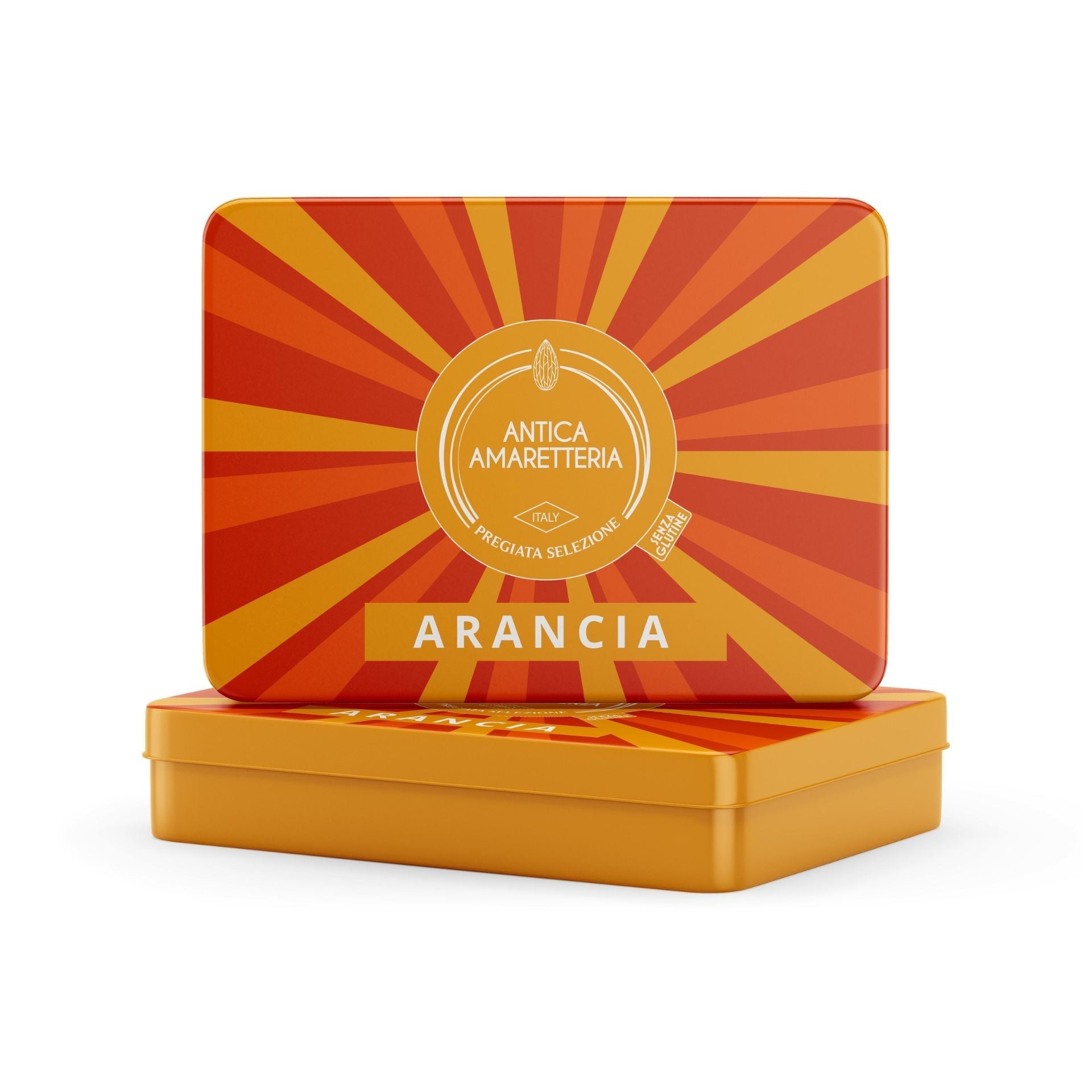 Antica Amaretteria Soft Orange Amaretti 150g (Tin)  | Imported and distributed in the UK by Just Gourmet Foods