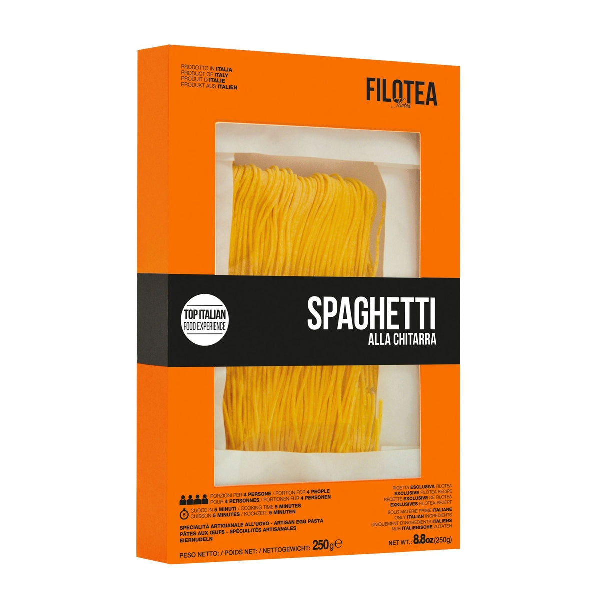 Filotea Spaghetti alla Chitarra Artisan Egg Pasta 250g  | Imported and distributed in the UK by Just Gourmet Foods