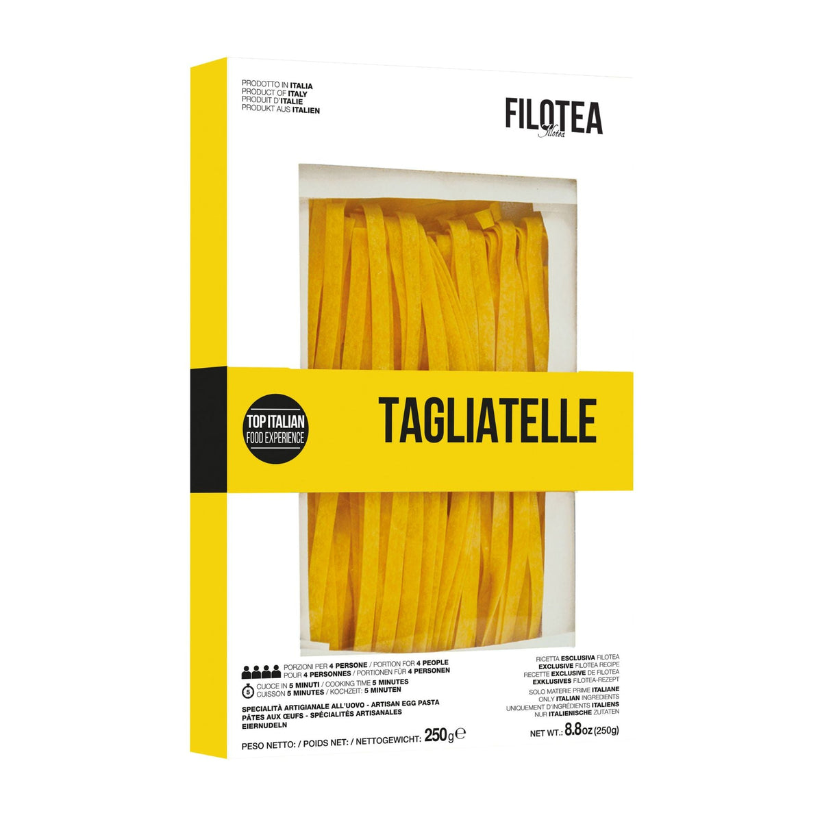 Filotea Tagliatelle Artisan Egg Pasta 250g  | Imported and distributed in the UK by Just Gourmet Foods