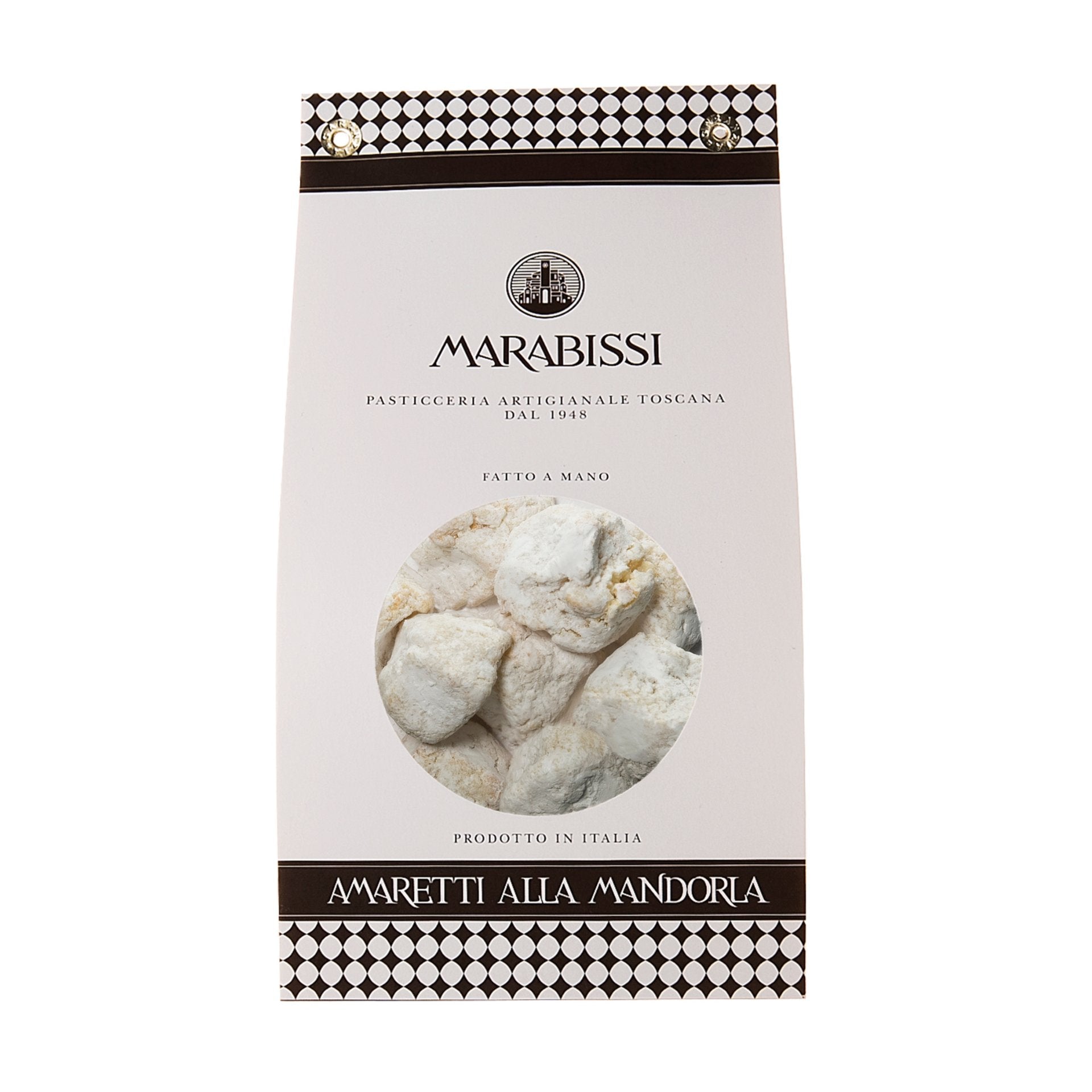 Marabissi Soft Almond Amaretti (White Bag) 180g  | Imported and distributed in the UK by Just Gourmet Foods