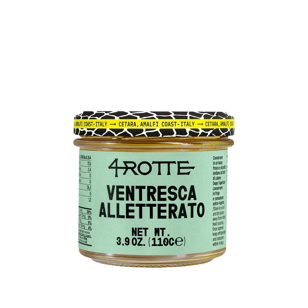 Armatore 4 Rotte Little Tunny Tuna Belly in Olive Oil 110g  | Imported and distributed in the UK by Just Gourmet Foods